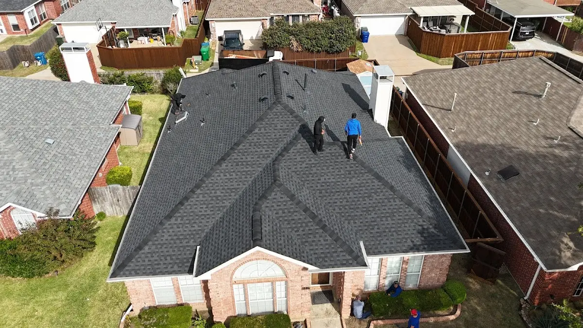 Slate & Tile Roof Repair work in progress on a Tampa property